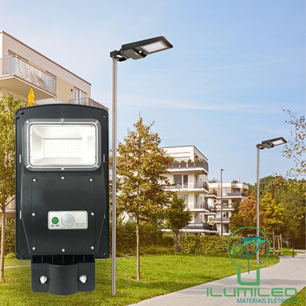 LUMINÁRIA PÚBLICA SOLAR COM CONTROLE E SENSOR 200W