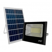 REFLETOR LED 200W COM PLACA SOLAR E CONTROLE REMOTO