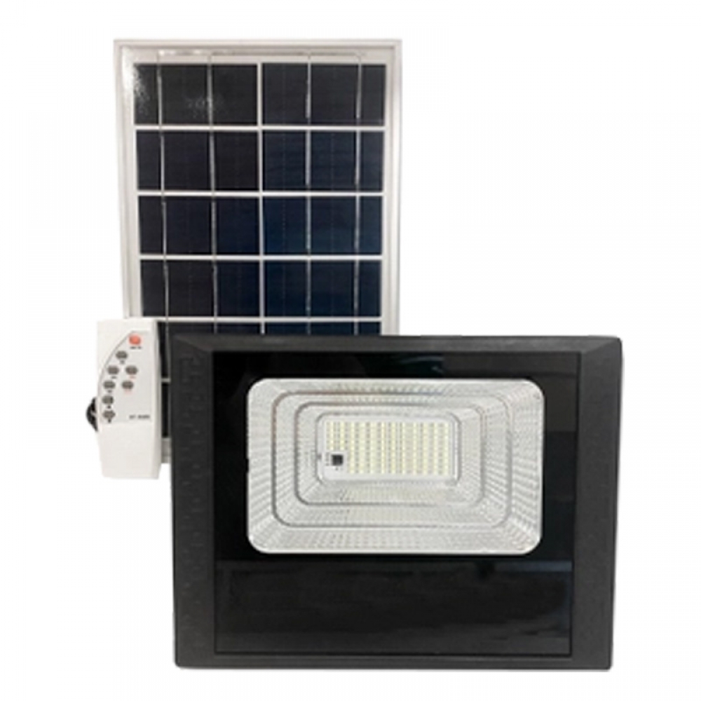 REFLETOR LED 200W COM PLACA SOLAR E CONTROLE REMOTO