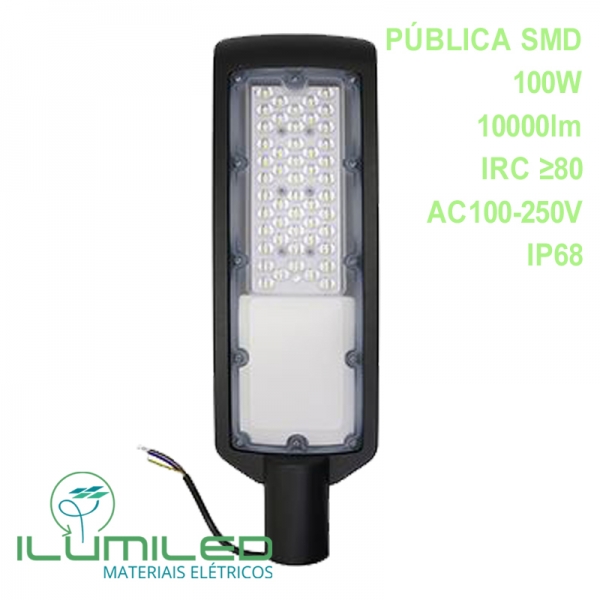 LUMINÁRIA PÚBLICA LED SMD - 100W - IP68 - BRANCO FRIO